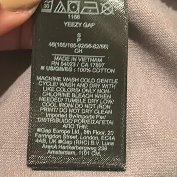 Yeezy Gap Collab Tee Shirt Gray Crewneck Men's Size S Oversized Streetwear New - Picture 8 of 11